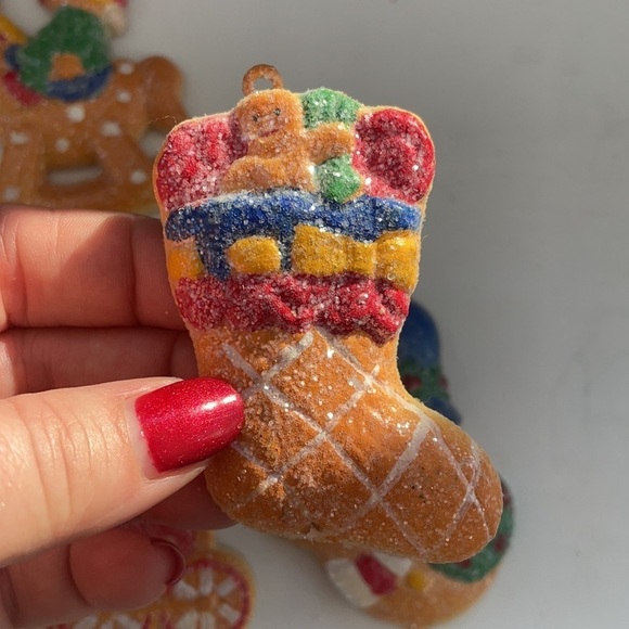 Set of 4 Four Sugared Christmas Tree Ornaments - Picture 8 of 9